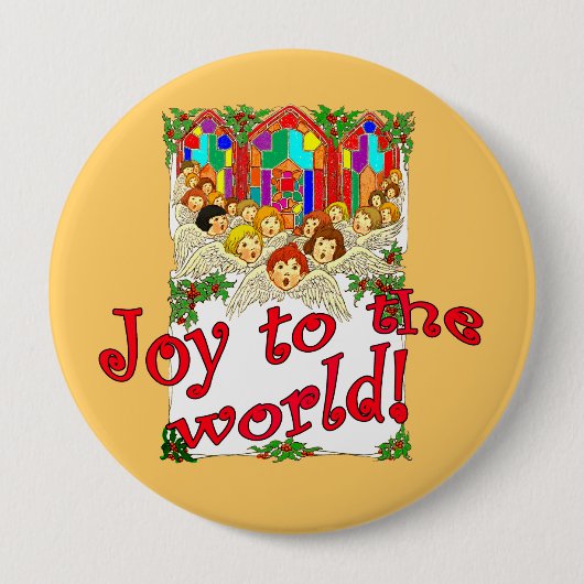 Doe mee aan de wereld! ronde button 4,0 cm (Voorkant)