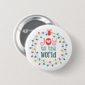 Doe mee aan de wereld ronde button 5,7 cm (Voorkant /achterkant)