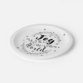 Doe mee aan de Wereld Rustic Silver Gold Holiday P Papieren Bordje (Gekanteld)