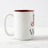 Doe mee aan de wereld tweekleurige koffiemok (Links)