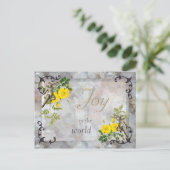 Doe mee aan de wereld van de marmersteencollage CC Feestdagenkaart (Staand voorkant)