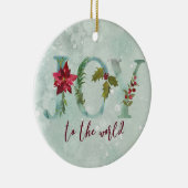 Doe mee aan de wereldbloeiende winter keramisch ornament (Rechts)