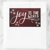 Doe mee aan de Wereldtypografie en Snowflakes Rechthoekige Sticker (Tas)