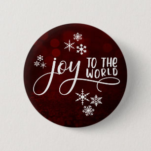Doe mee aan de Wereldtypografie en Snowflakes Ronde Button 5,7 Cm