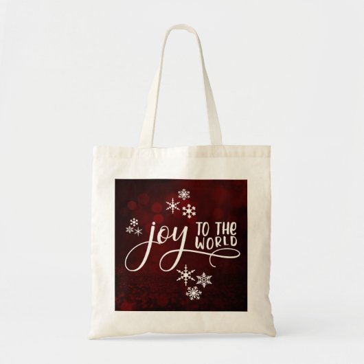 Doe mee aan de Wereldtypografie en Snowflakes Tote Bag (Voorkant)