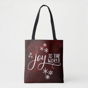 Doe mee aan de Wereldtypografie en Snowflakes Tote Bag