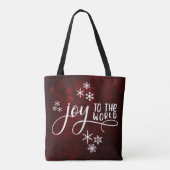 Doe mee aan de Wereldtypografie en Snowflakes Tote Bag (Achterkant)