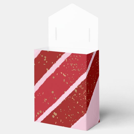 Doe mee aan de Wereldwijde feestdag, roze en rode  Bedankdoosjes (Geopend)