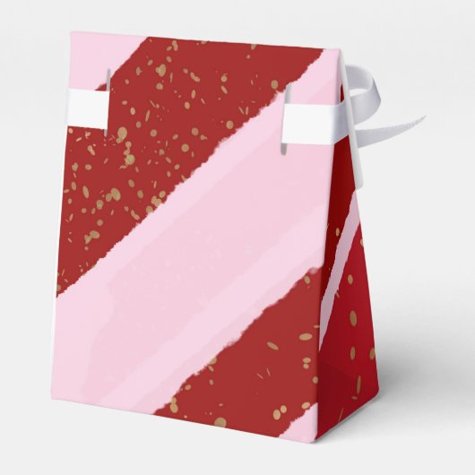 Doe mee aan de Wereldwijde feestdag, roze en rode  Bedankdoosjes (Achterkant)