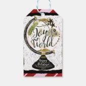 Doe mee aan de Wereldwijde feestdag, roze en rode  Cadeaulabel (Achterkant)