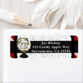 Doe mee aan de Wereldwijde feestdag, roze en rode  Etiket (Insitu)