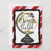 Doe mee aan de Wereldwijde feestdag, roze en rode  Kaart (Voorkant)