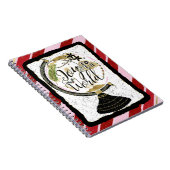 Doe mee aan de Wereldwijde feestdag, roze en rode  Notitieboek (Rechterzijde)