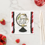 Doe mee aan de Wereldwijde feestdag, roze en rode  Servet (Insitu)