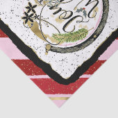 Doe mee aan de Wereldwijde feestdag, roze en rode  Tissuepapier (Detail)