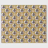 Doe mee aan de World Calligraphy Round Photo Gold Cadeaupapier (Vlak)