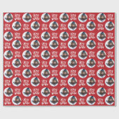 Doe mee aan de World Calligraphy Round Photo Red Cadeaupapier (Vlak)