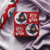 Doe mee aan de World Calligraphy Round Photo Red Cadeaupapier