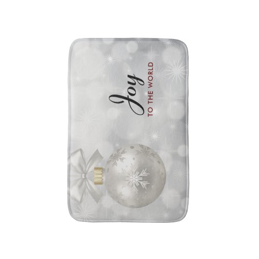 Doe mee aan de World Elegant Silver Kerstbal Badmat (Voorkant Verticaal)
