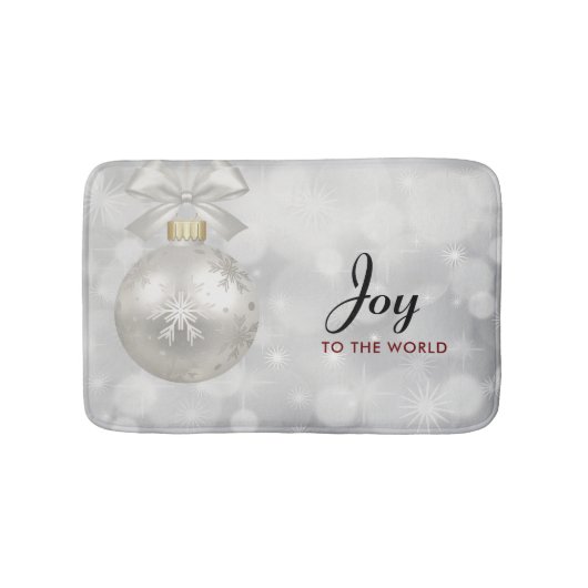 Doe mee aan de World Elegant Silver Kerstbal Badmat (Voorkant)