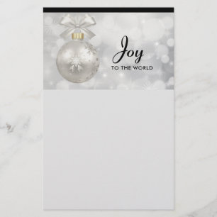 Doe mee aan de World Elegant Silver Kerstbal Briefpapier