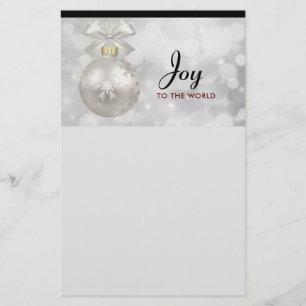 Doe mee aan de World Elegant Silver Kerstbal Briefpapier