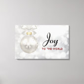 Doe mee aan de World Elegant Silver Kerstbal Canvas Afdruk (Voorkant)