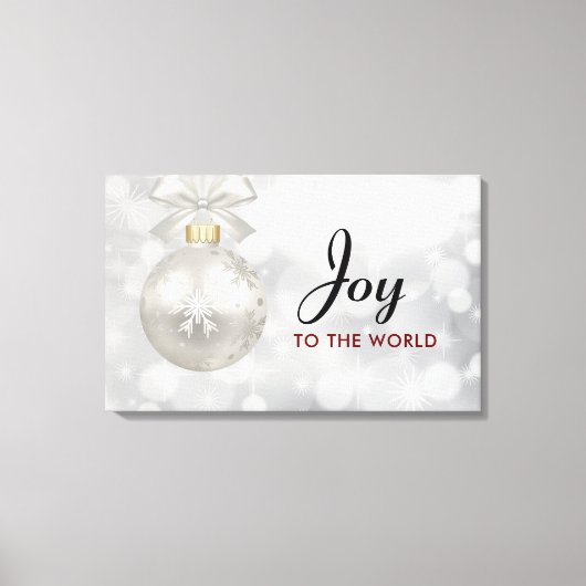 Doe mee aan de World Elegant Silver Kerstbal Canvas Afdruk (Voorkant)