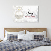 Doe mee aan de World Elegant Silver Kerstbal Canvas Afdruk (Insitu (Slaapkamer))