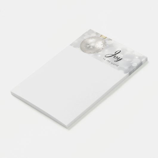 Doe mee aan de World Elegant Silver Kerstbal Post-it® Notes (Schuin)