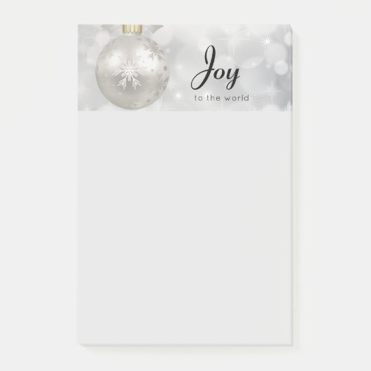 Doe mee aan de World Elegant Silver Kerstbal Post-it® Notes (Voorkant)