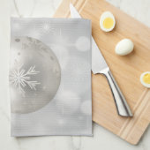 Doe mee aan de World Elegant Silver Kerstbal Theedoek (Quarter Fold)