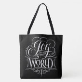Doe mee aan de World Kerstalkboard Calligrafie Tote Bag (Voorkant)