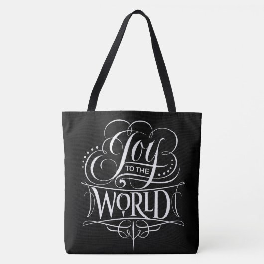 Doe mee aan de World Kerstalkboard Calligrafie Tote Bag (Voorkant)