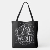 Doe mee aan de World Kerstalkboard Calligrafie Tote Bag (Achterkant)