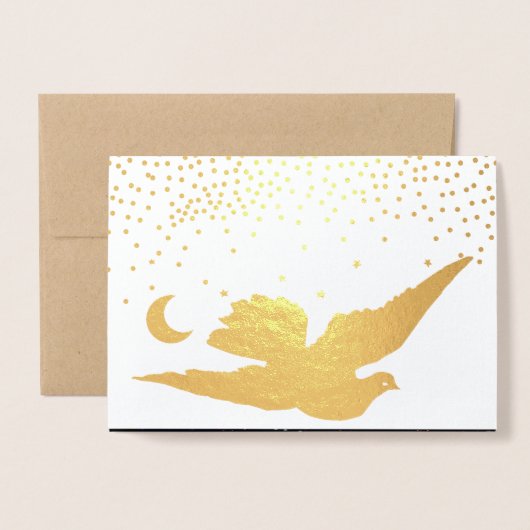 Doe mee aan de World Kerstfeestdag - Real Gold Folie Kaarten (Voorkant met envelop)