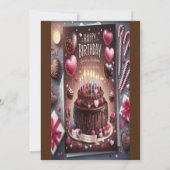 Doe mee aan een feestje (taartdag) kaart (Achterkant)