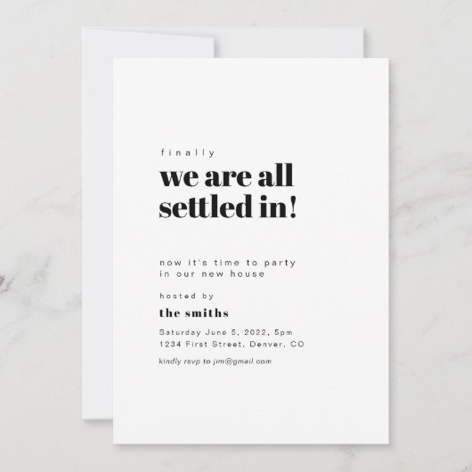 Doe mee aan een Housewarming Party Invite Kaart (Voorkant)