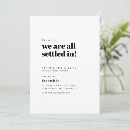 Doe mee aan een Housewarming Party Invite Kaart (Staand voorkant)