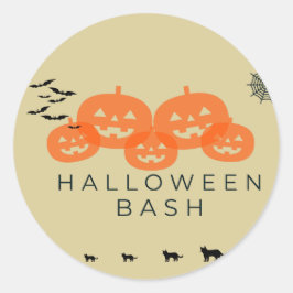 Doe mee aan een spectaculaire Halloween Bash! Ronde Sticker