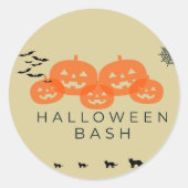Doe mee aan een spectaculaire Halloween Bash! Ronde Sticker (Voorkant)