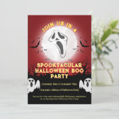Doe mee aan een spectaculaire Halloween Boo Party Kaart (Staand voorkant)
