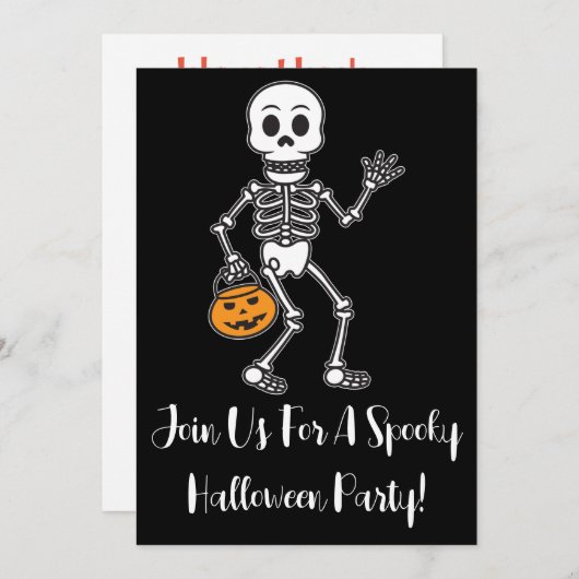 Doe mee aan een uitnodiging voor een spoky Hallowe (Voorkant / Achterkant)