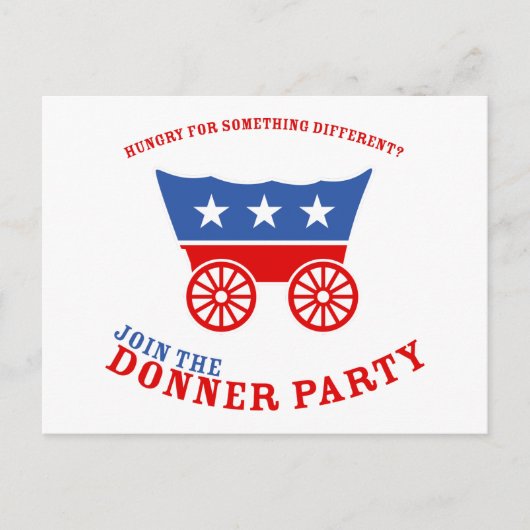 Doe mee aan het Briefkaart van de Donner Party (Voorkant)
