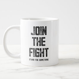 Doe mee aan het gevecht grote koffiekop