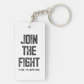 Doe mee aan het gevecht sleutelhanger (achterkant)