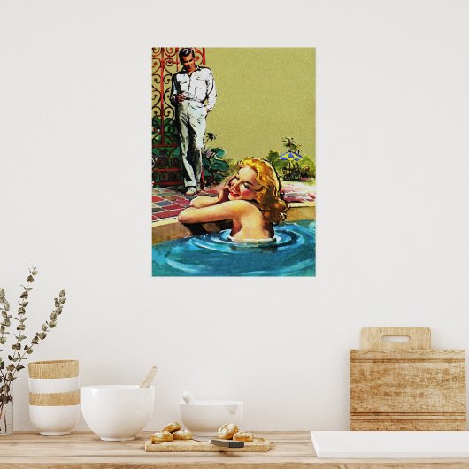 Doe mee aan het  Hoesje van de poolpulp Poster (Keuken)