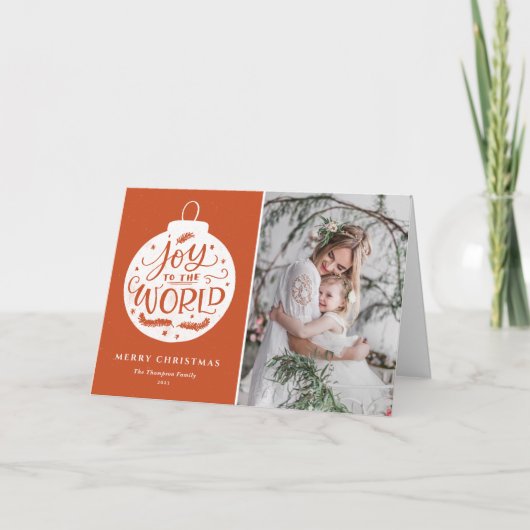 Doe mee aan het Oranje kerstfeest van de wereldpri Feestdagen Kaart (Voorkant)