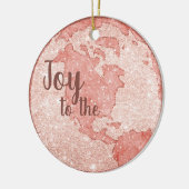 Doe mee aan het Roos Gold Glitter Roze Kerstmis Keramisch Ornament (Links)