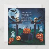 "Doe mee aan het Spooky Night Cemetery Halloween F Kaart (Achterkant)